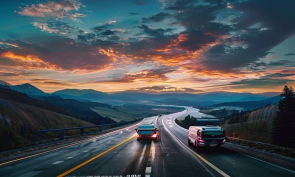 国际卡车司机穿越欧洲公路的纪录片预告画面，壮阔风景与职业司机形象交相辉映